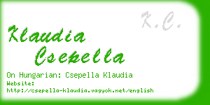 klaudia csepella business card